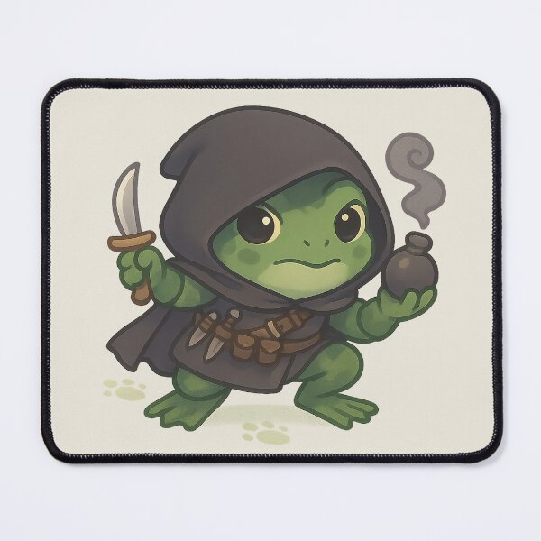Item preview, Frog ASSASIN – Kawaii Stealth Frog with Dagger and Smoke Bomb designed and sold by LuKreate.
