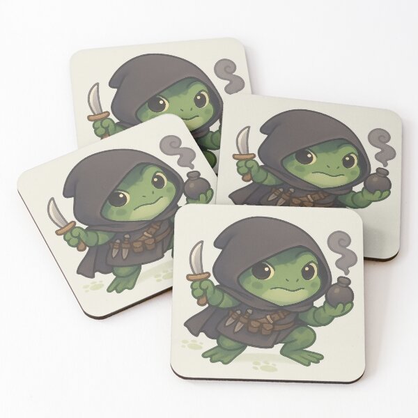 Item preview, Frog ASSASIN – Kawaii Stealth Frog with Dagger and Smoke Bomb designed and sold by LuKreate.