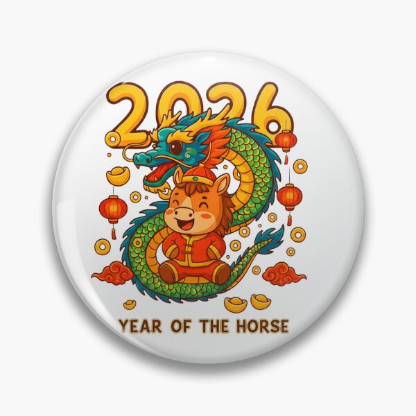Item preview, 2026 Year of the Horse – Wealth & Prosperity Chinese New Year Art designed and sold by C3J7.