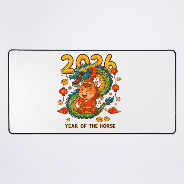 Item preview, 2026 Year of the Horse – Wealth & Prosperity Chinese New Year Art designed and sold by C3J7.