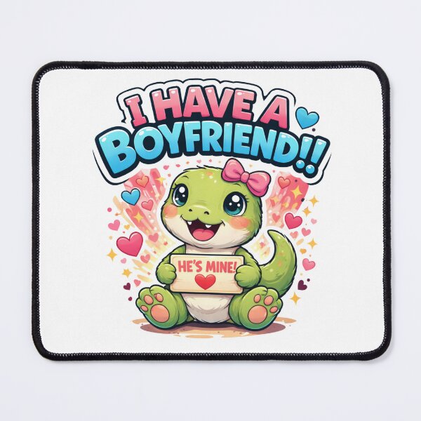 Item preview, I Have A Boyfriend Cute Dinosaur Funny Girlfriend designed and sold by TheSimpleTee007.