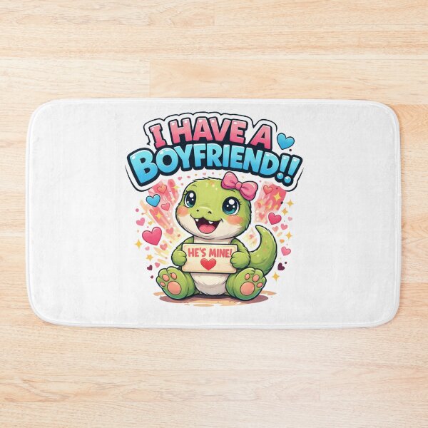 Item preview, I Have A Boyfriend Cute Dinosaur Funny Girlfriend designed and sold by TheSimpleTee007.