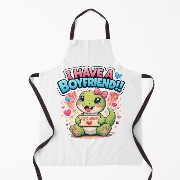 Item preview, I Have A Boyfriend Cute Dinosaur Funny Girlfriend designed and sold by TheSimpleTee007.