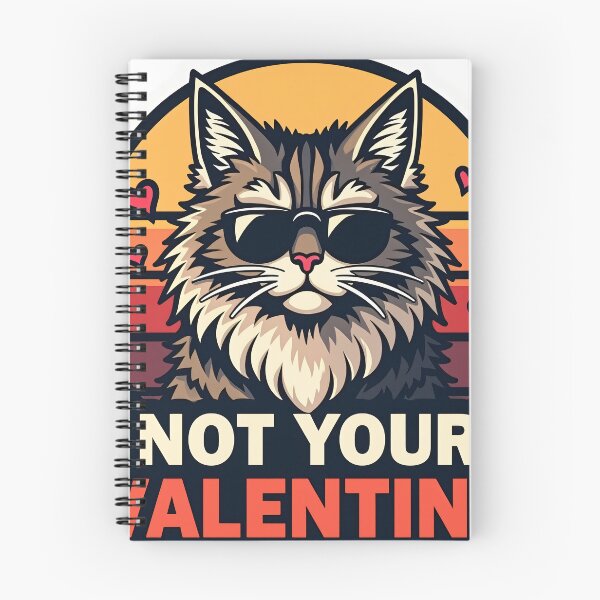 Item preview, Funny Anti-Valentine Maine Coon Cat Sticker - Not Your Valentine Sarcastic Art designed and sold by The Grumpy Pet Club.