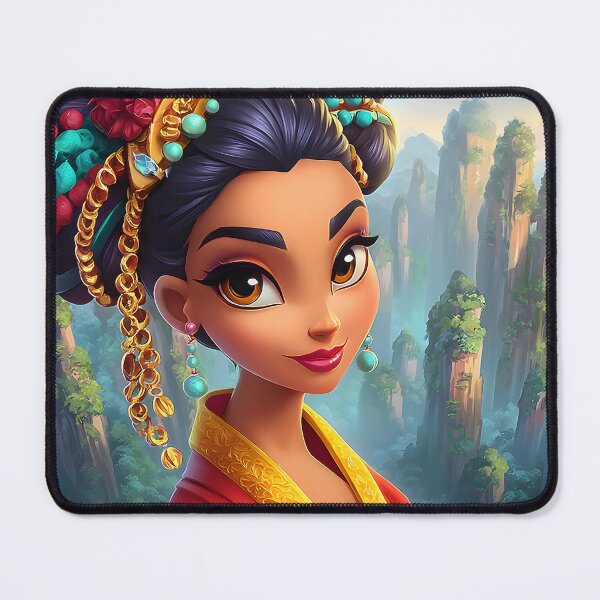 Item preview, Elegant Asian Woman Amidst Enchanted Landscape designed and sold by Artessie.