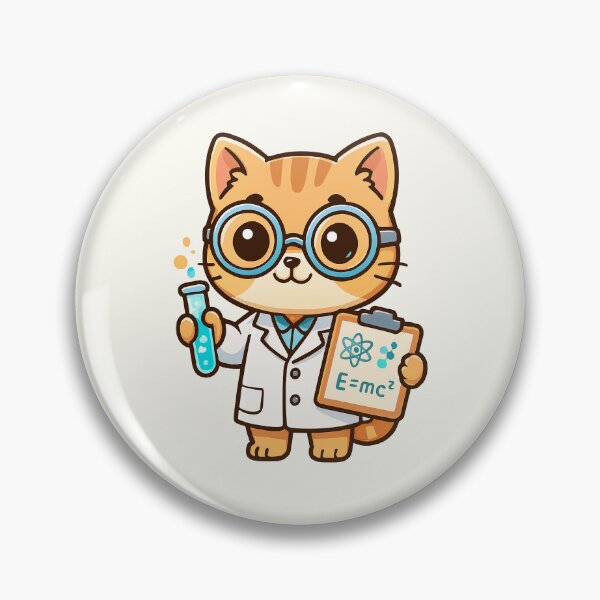 Item preview, Cute Scientist Cat Cartoon designed and sold by HoopeStylee.