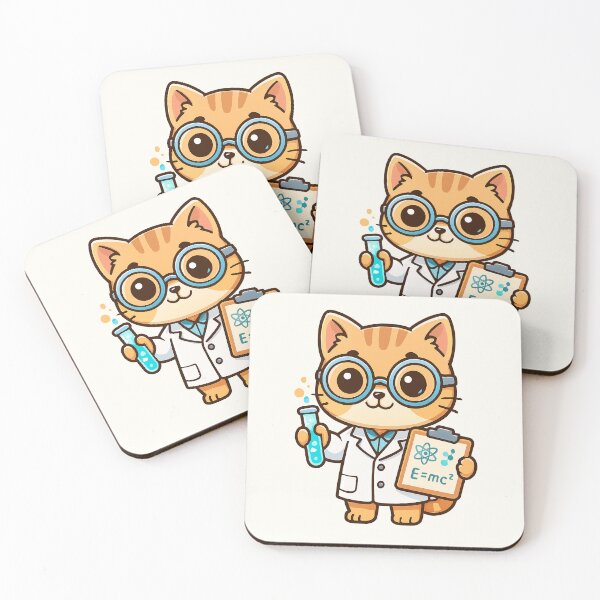 Item preview, Cute Scientist Cat Cartoon designed and sold by HoopeStylee.