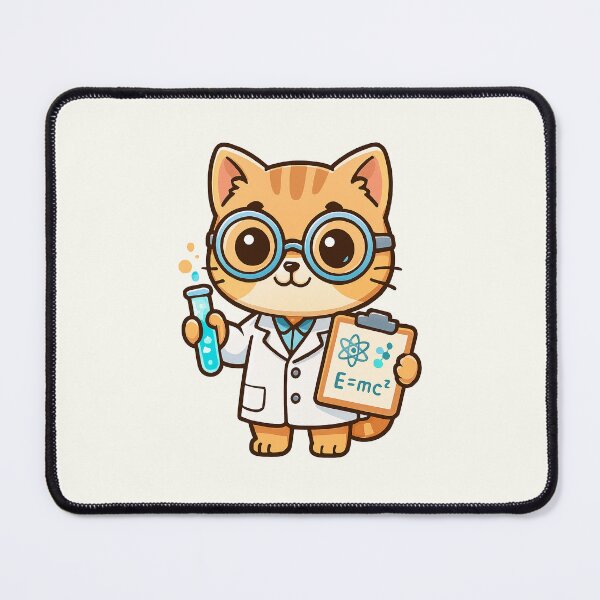 Item preview, Cute Scientist Cat Cartoon designed and sold by HoopeStylee.