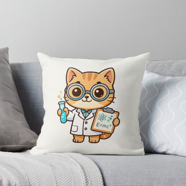 Item preview, Cute Scientist Cat Cartoon designed and sold by HoopeStylee.