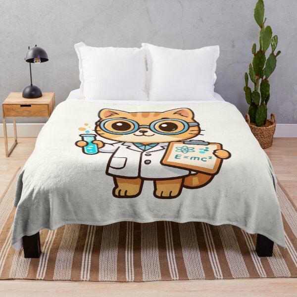 Item preview, Cute Scientist Cat Cartoon designed and sold by HoopeStylee.