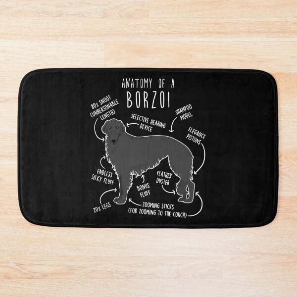 Item preview, Black Borzoi Dog Anatomy designed and sold by Clara Hollins.