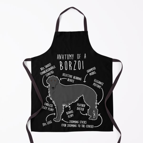 Item preview, Black Borzoi Dog Anatomy designed and sold by Clara Hollins.