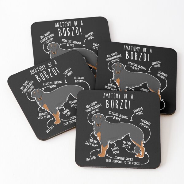 Item preview, Black and Tan Borzoi Dog Anatomy designed and sold by Clara Hollins.