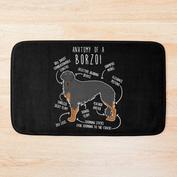 Item preview, Black and Tan Borzoi Dog Anatomy designed and sold by Clara Hollins.