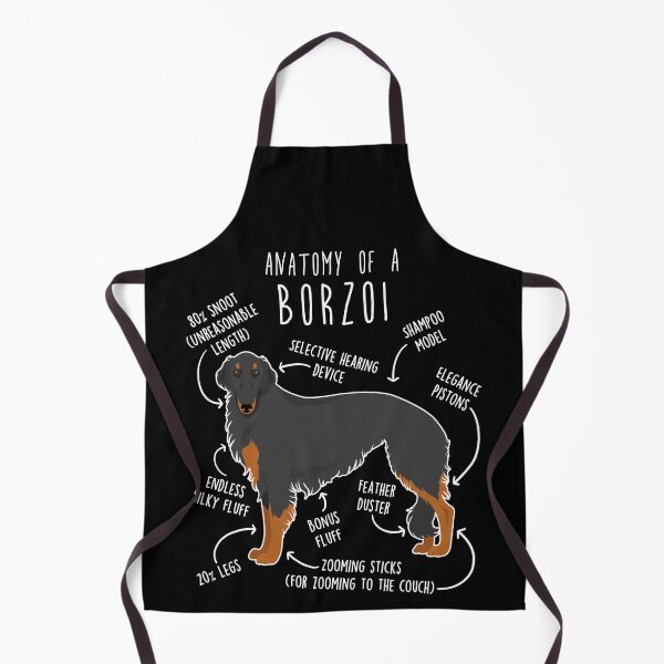 Item preview, Black and Tan Borzoi Dog Anatomy designed and sold by Clara Hollins.