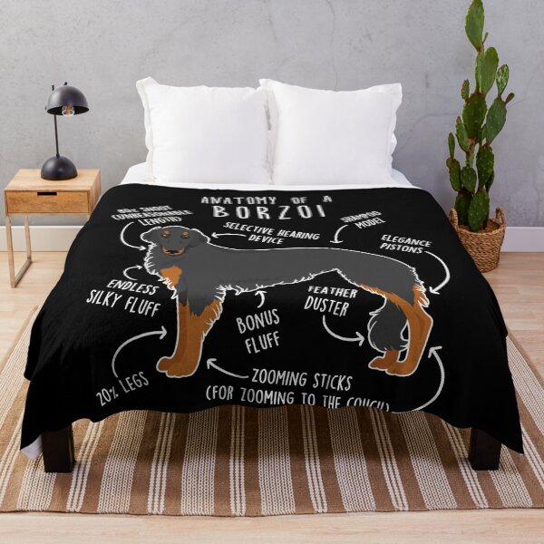 Item preview, Black and Tan Borzoi Dog Anatomy designed and sold by Clara Hollins.