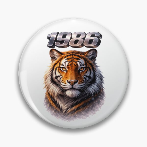 Item preview, 1986 Year of the Tiger Eastern Zodiac Strength Power Design designed and sold by AlexLineArt.