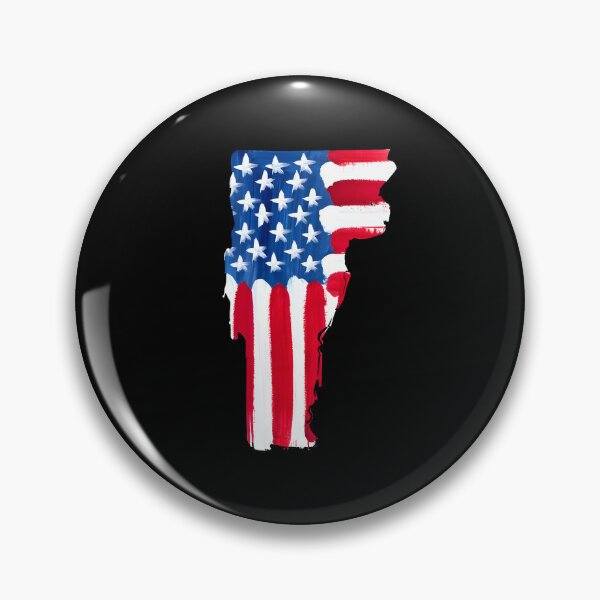 Item preview, Vermont Stars & Stripes State Silhouette – Distressed Americana designed and sold by Paper Drip.
