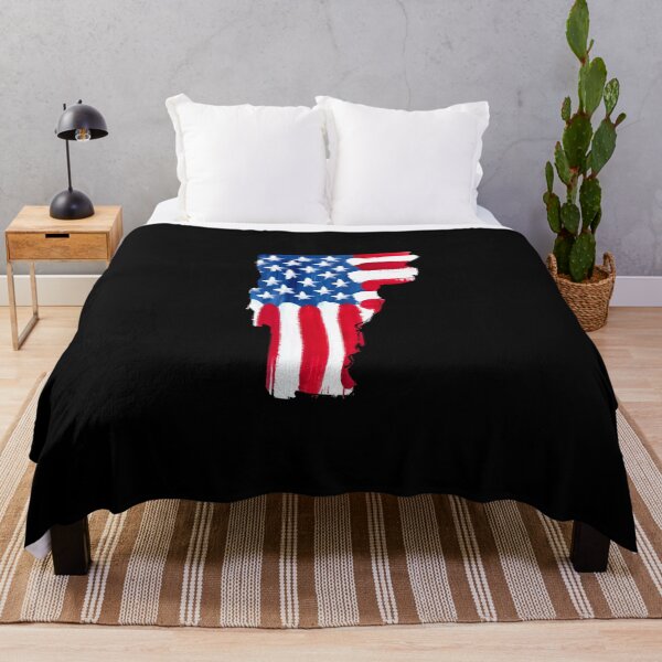 Item preview, Vermont Stars & Stripes State Silhouette – Distressed Americana designed and sold by Paper Drip.
