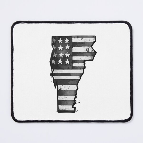 Item preview, Vermont State Stars & Stripes Silhouette – Black and White designed and sold by Paper Drip.