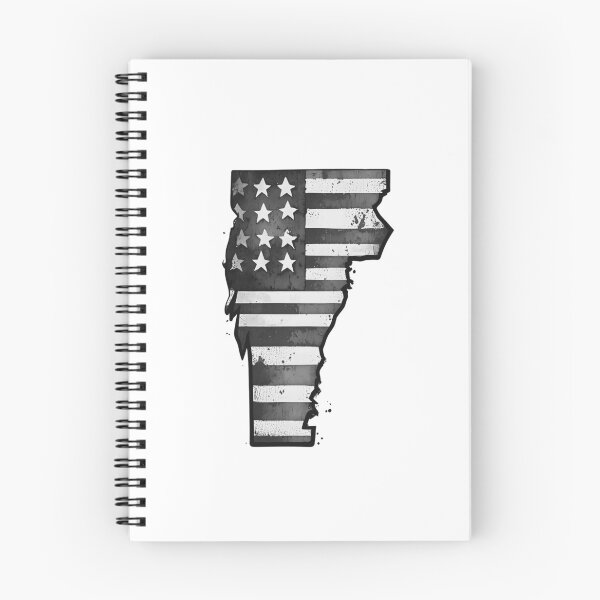 Item preview, Vermont State Stars & Stripes Silhouette – Black and White designed and sold by Paper Drip.