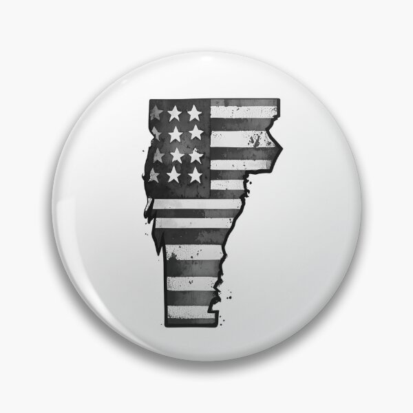 Item preview, Vermont State Stars & Stripes Silhouette – Black and White designed and sold by Paper Drip.