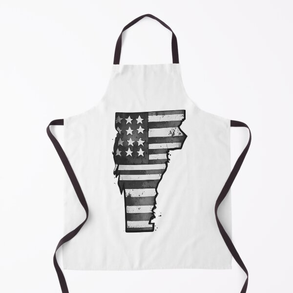 Item preview, Vermont State Stars & Stripes Silhouette – Black and White designed and sold by Paper Drip.