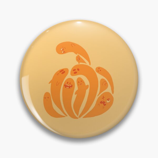 Item preview, Ghost In A Pumpkin Silhouette With orange Background  designed and sold by missmann.