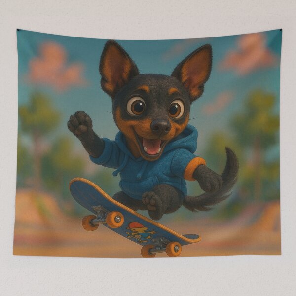 Item preview, Skater Manchester Terrier designed and sold by Sillytoe.