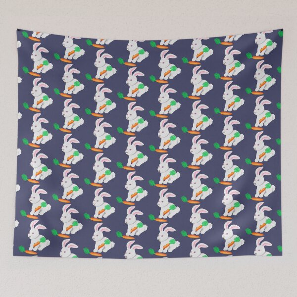 Item preview, White rabbit eating carrot designed and sold by Daniel Vasco.