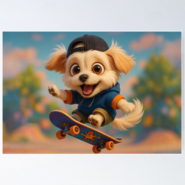 Item preview, Skater Maltese Shih Tzu designed and sold by Sillytoe.