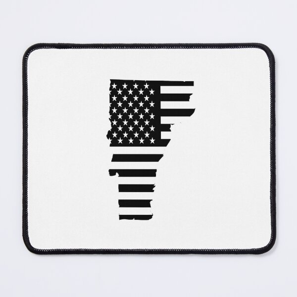 Item preview, Vermont State Stars & Stripes Silhouette – Black and White designed and sold by Paper Drip.