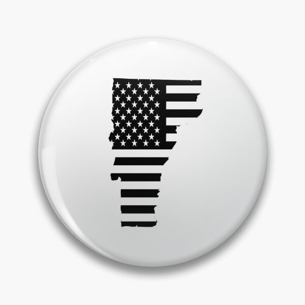 Item preview, Vermont State Stars & Stripes Silhouette – Black and White designed and sold by Paper Drip.