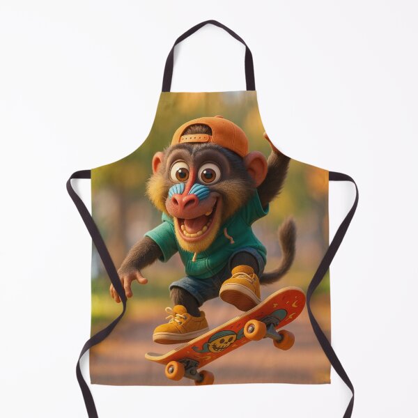 Artikelvorschau, Skater Mandrill Affe entworfen und verkauft von Sillytoe.