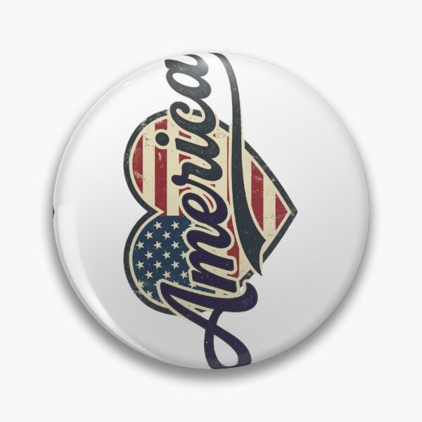 Item preview, Vintage America Heart: Retro USA Flag Script Aesthetic Design designed and sold by Ewa Miller.