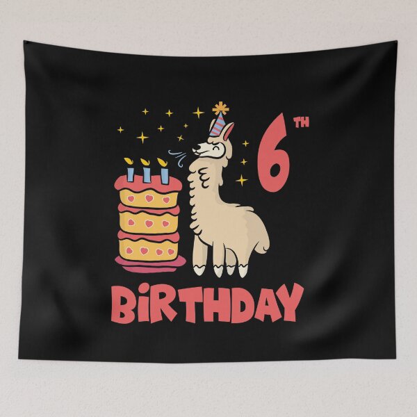 Item preview, Cute Llama 6th Birthday - Alpaca Birthday Cake designed and sold by PrintPress.