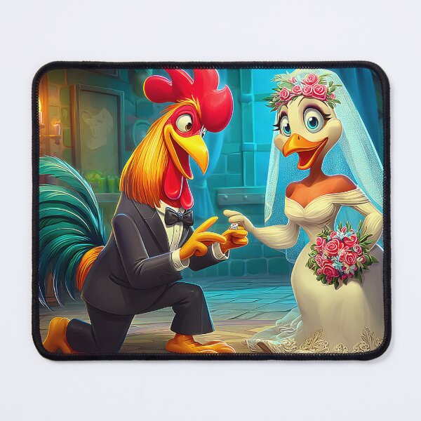 Item preview, Whimsical Wedding with Rooster and Duck Characters designed and sold by Artessie.