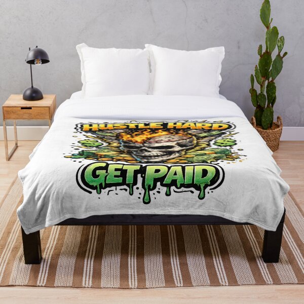 Item preview, Hustle Hard Get Paid – Streetwear Skull Graffiti Design designed and sold by Mats2208.