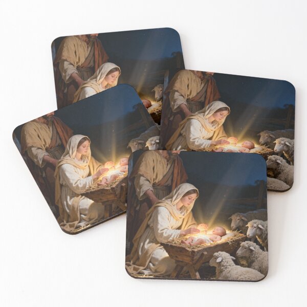 Item preview, Nativity Scene Christian T Shirt | Birth of Jesus Christmas Biblical Art designed and sold by Eternal Kingdom Store.