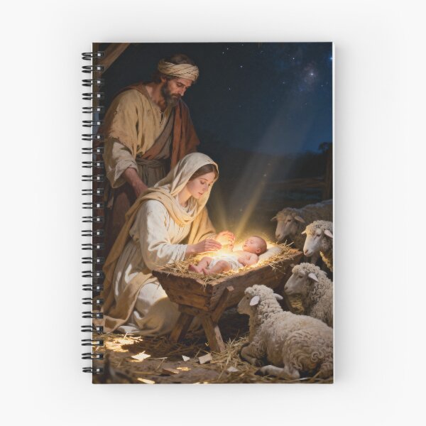 Item preview, Nativity Scene Christian T Shirt | Birth of Jesus Christmas Biblical Art designed and sold by Eternal Kingdom Store.