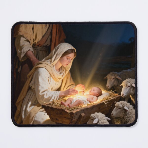 Item preview, Nativity Scene Christian T Shirt | Birth of Jesus Christmas Biblical Art designed and sold by Eternal Kingdom Store.