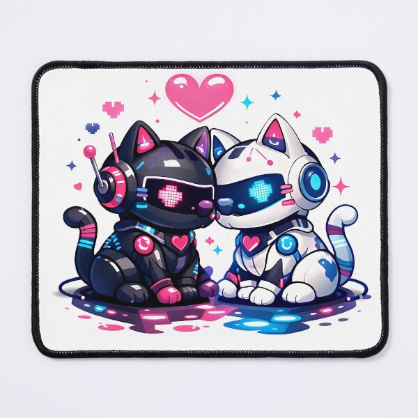 Item preview, Cute Robot Cat Couple designed and sold by Amr Siam.