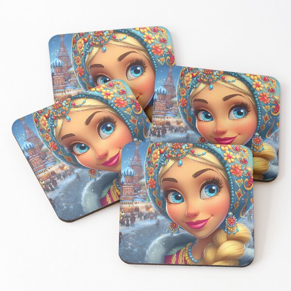 Item preview, Charming Winter Girl in Festive Russian Scene designed and sold by Artessie.