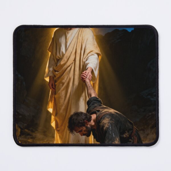 Item preview, Jesus Helping Hand Christian T Shirt | Christ Saves Biblical Faith Artwork designed and sold by Eternal Kingdom Store.