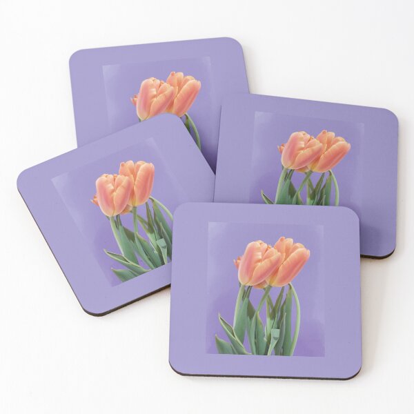 Item preview, Orange tulips on a purple background designed and sold by RelStore.