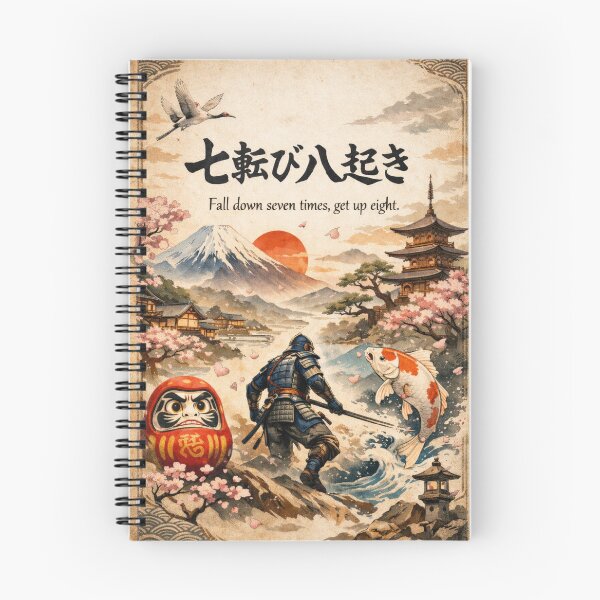 Item preview, Fall Down Seven Times, Get Up Eight – Japanese Proverb Samurai Art designed and sold by MuMuetAbdel.