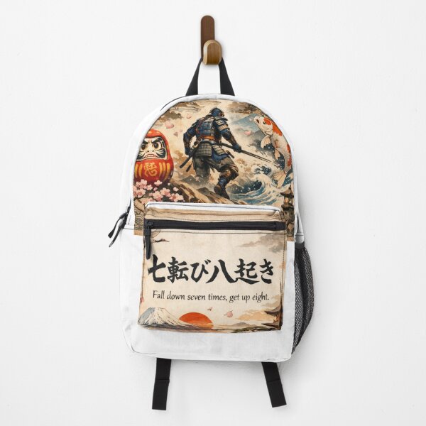 Item preview, Fall Down Seven Times, Get Up Eight – Japanese Proverb Samurai Art designed and sold by MuMuetAbdel.