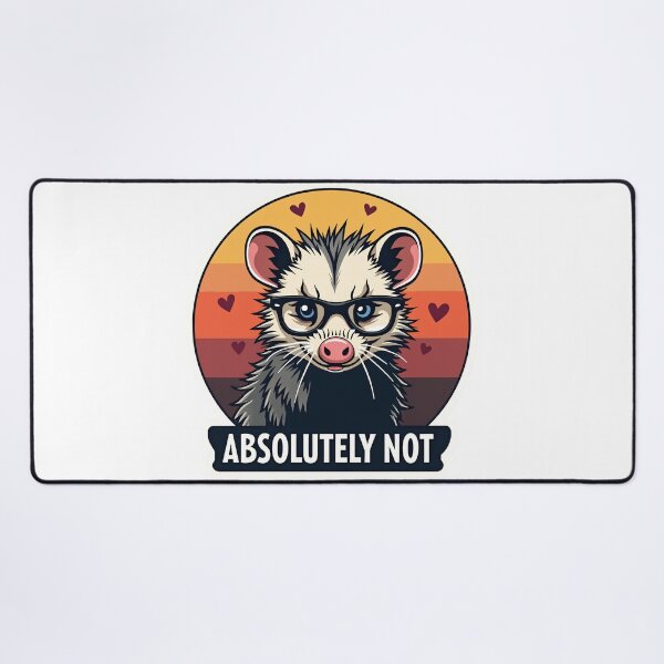 Item preview, Funny Anti-Valentine Opossum Sticker - Absolutely Not Sarcastic Possum Art designed and sold by The Grumpy Pet Club.