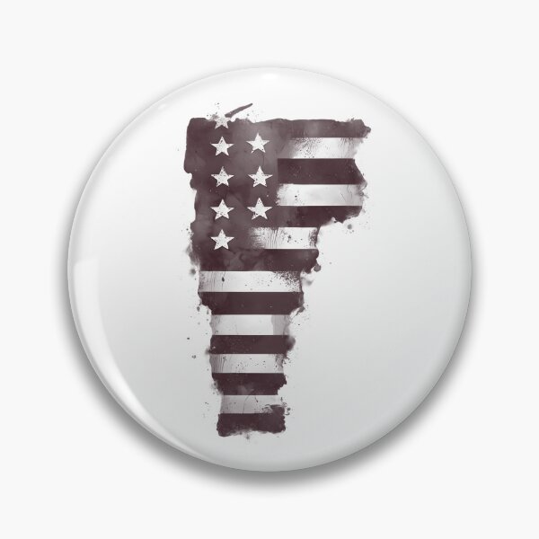 Item preview, Vermont State Stars & Stripes Silhouette – Black and White designed and sold by Paper Drip.