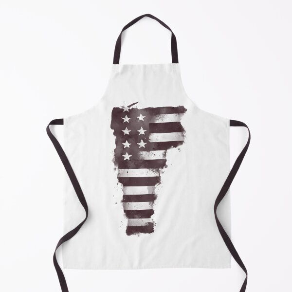 Item preview, Vermont State Stars & Stripes Silhouette – Black and White designed and sold by Paper Drip.